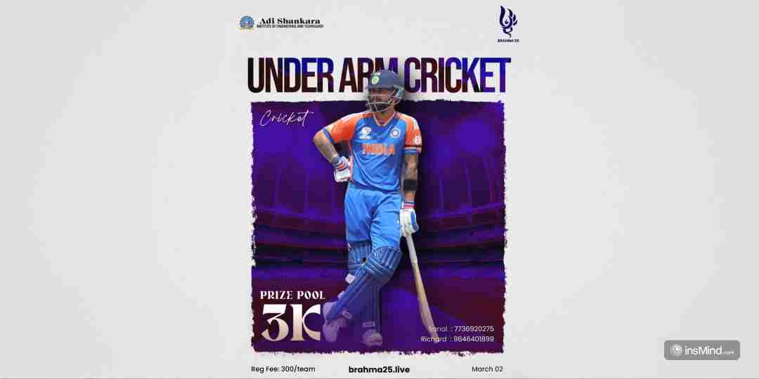 Under Arm Cricket Sunday, March 2, 2025