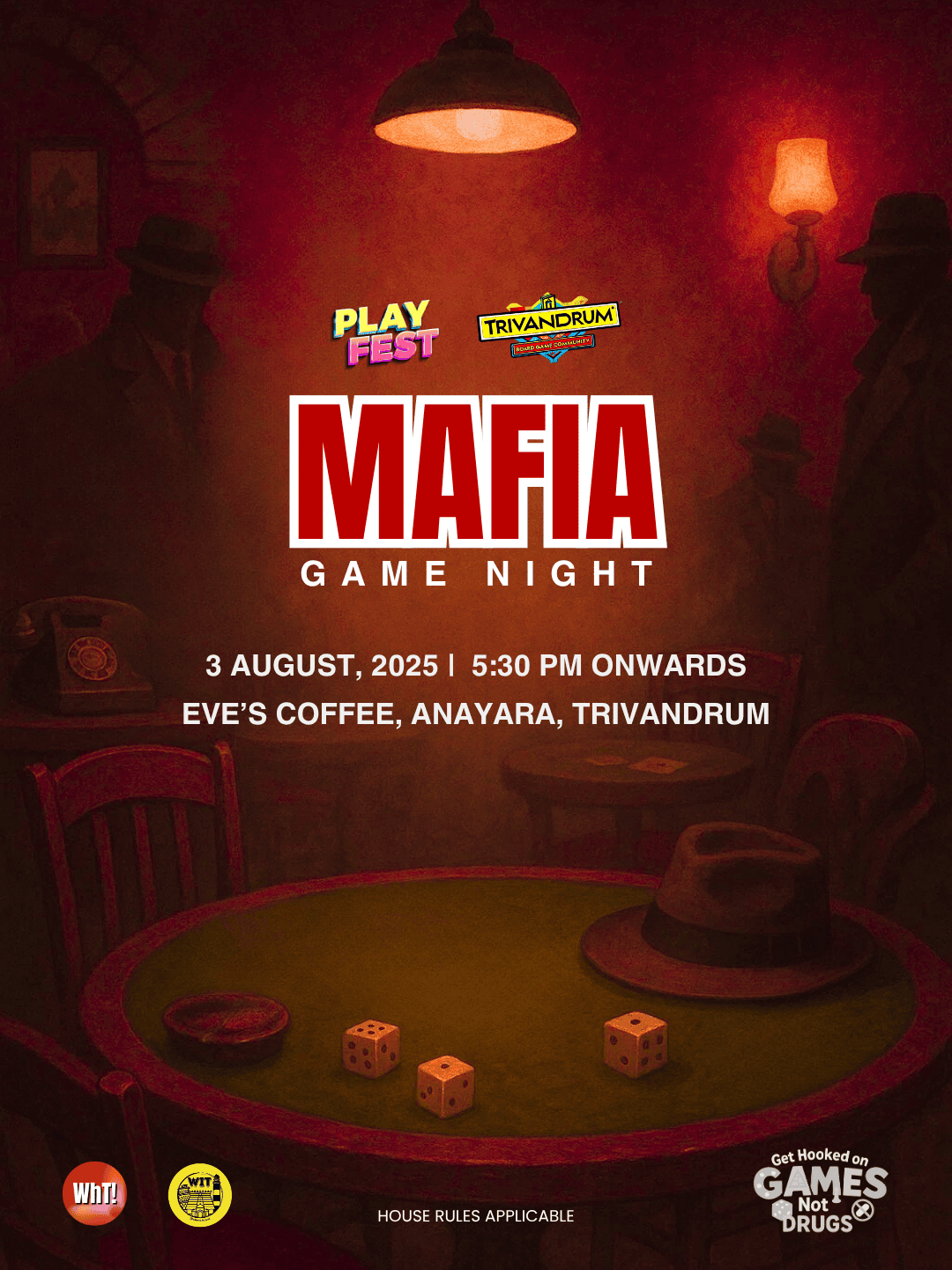 Mafia Game Night Sunday, August 3, 2025