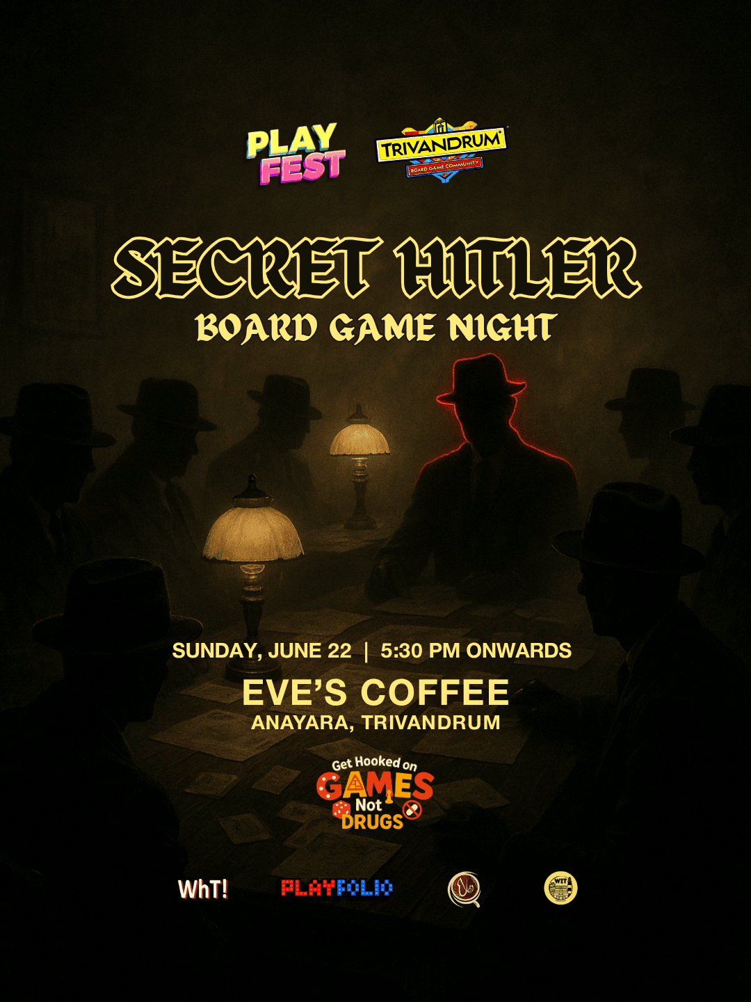 Secret Hitler Game Night Sunday, June 22, 2025